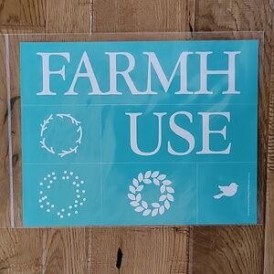 NEW Chalk Couture Reusable Transfer Farmhouse Wreath Retired